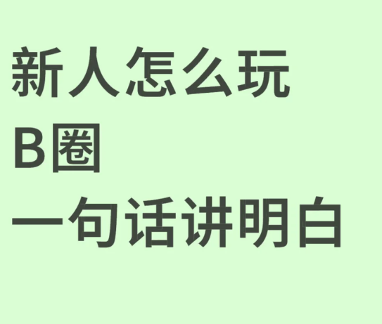 新人怎么玩b圈 一句话讲明白-币圈知识社区
